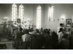 Nabożeństwo w kaplicy Nowego Domu Polskiego w Jerozolimie (Palestyna) z okazji zakończenia kursu spółdzielczego, około 8 października 1944
